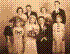 1946 Josef a Vaclavka Jakubkovi (svatba), vrchni rada - Vojteska Hasalova, Karel Jakubek, Antonie Jakubkova, Karel Hasal.jpg